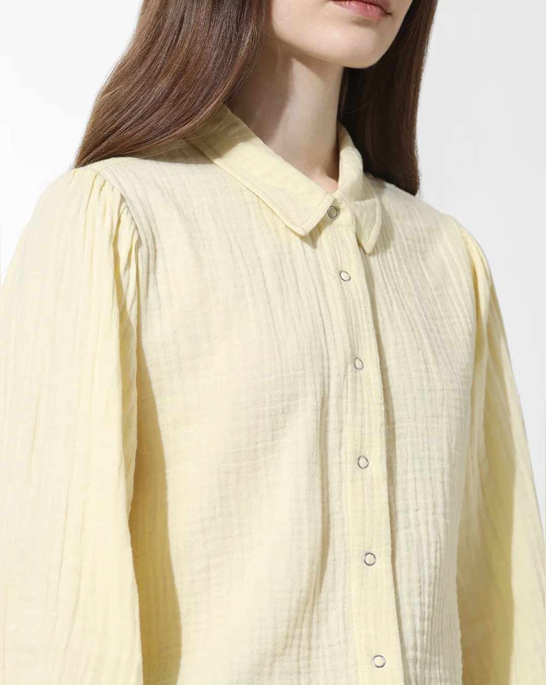 Yellow Puff Sleeves Shirt