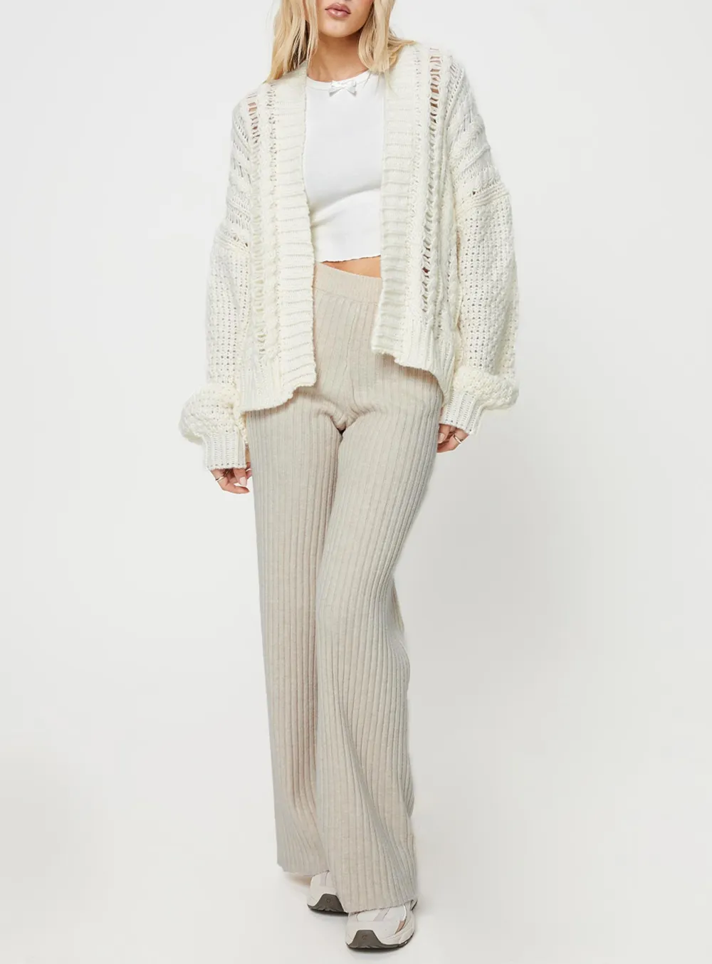 Abner Cable Cardigan Cream