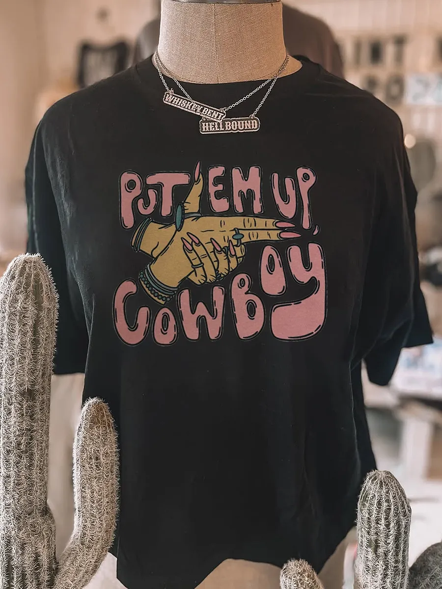 Put 'Em Up denim clothing T-shirt