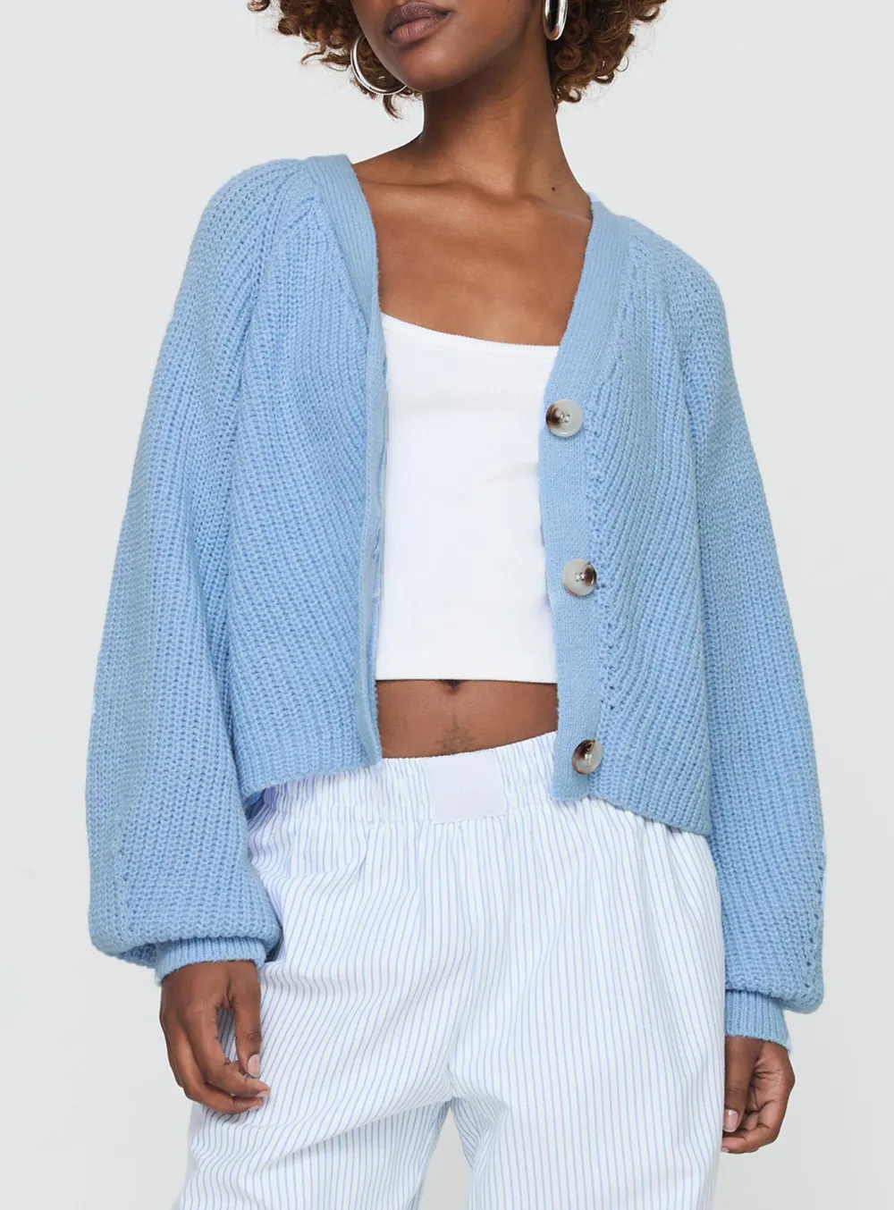 Leskie Cardigan Pale Blue