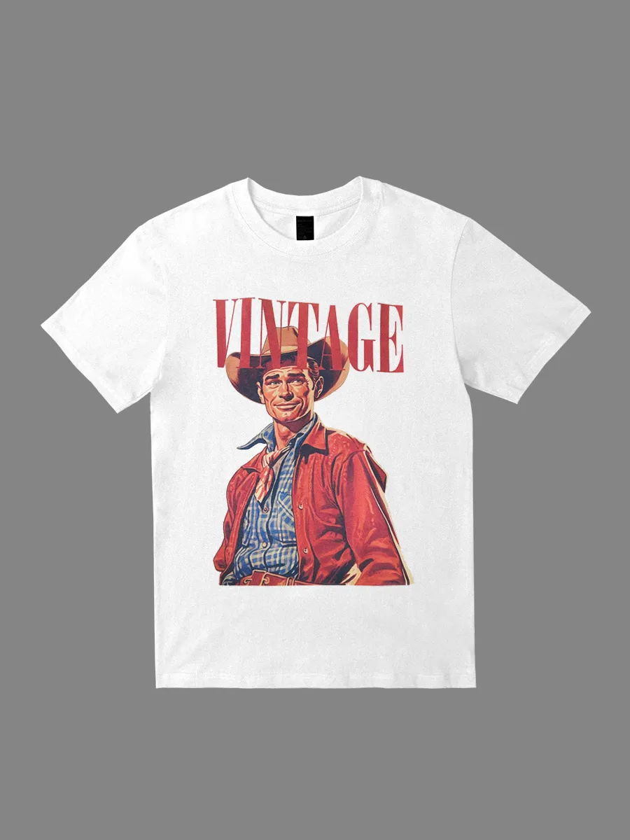 Vintage cowboy graphic T-shirt