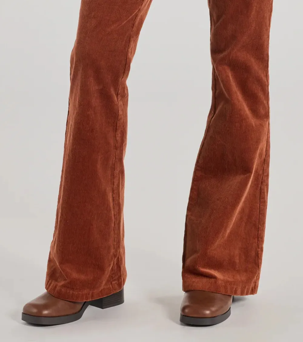 Retro Chic Corduroy High-Rise Flare Pants