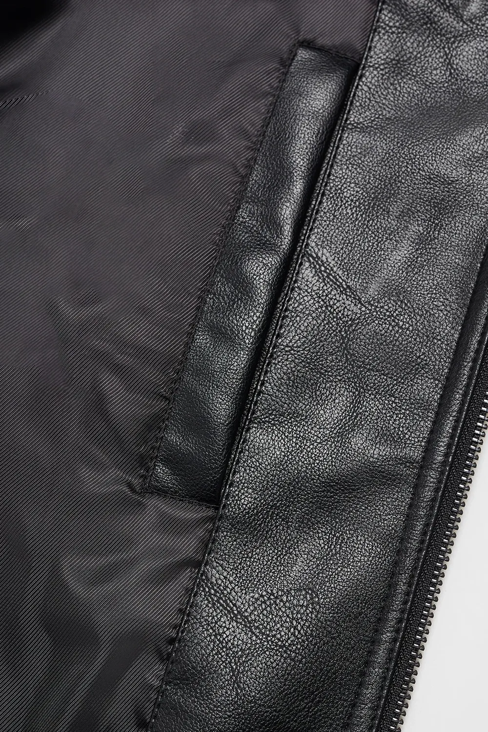 Nappa leather-effect jacket