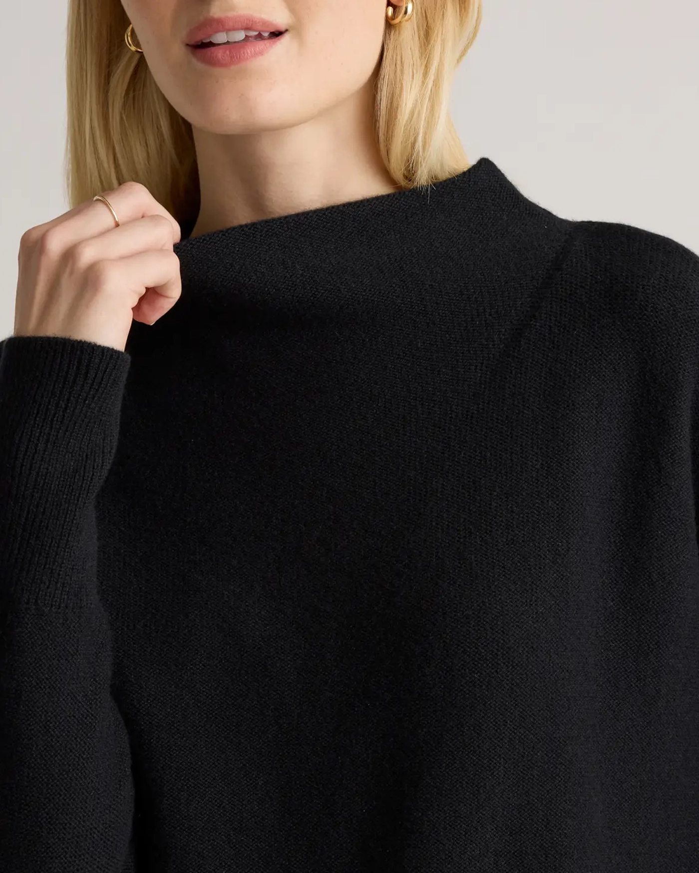 Funnel Neck Mongolian Cashmere Sweater