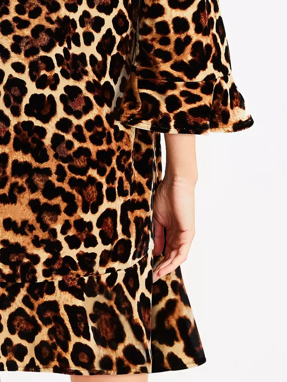 Leopard Print Flounce Mini Dress