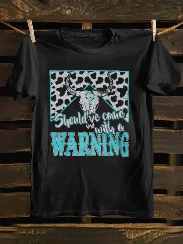 Warning Bull Bone Tee