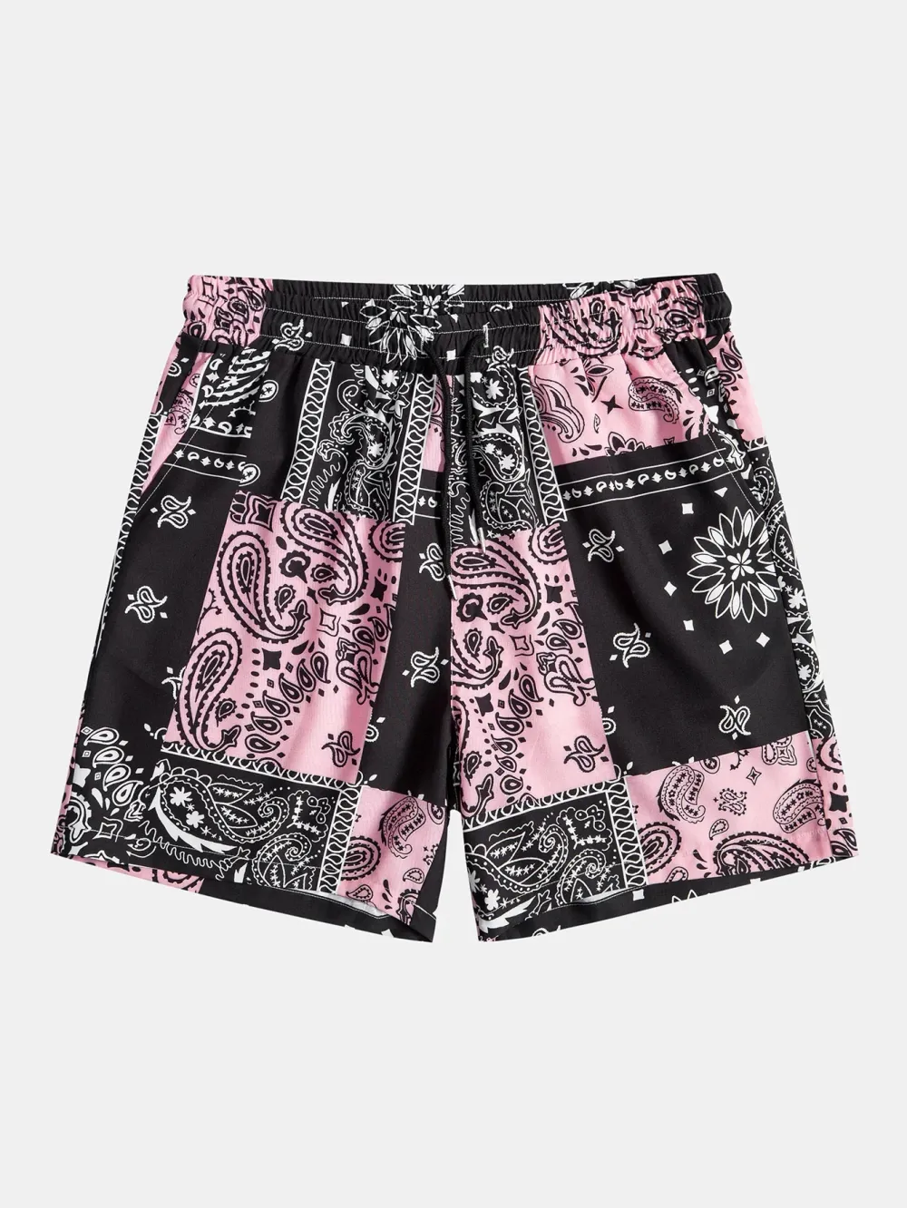 Paisley Print Drawstring Shorts