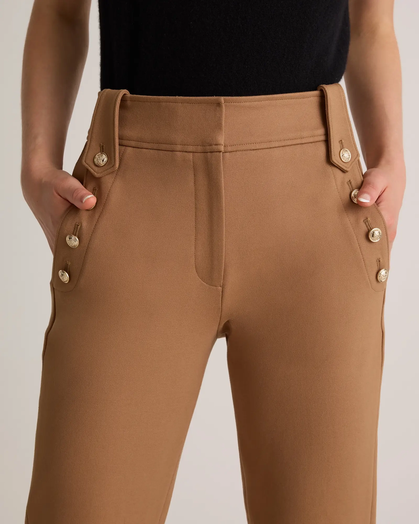 Ultra-Stretch Ponte Straight Leg Mariner Pants