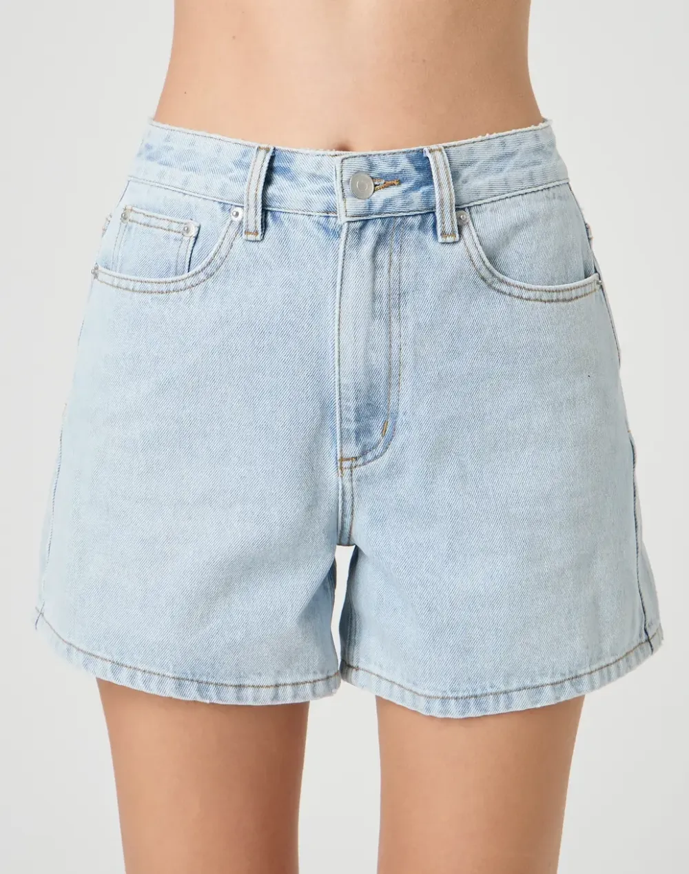 High Rise A Line Denim Short