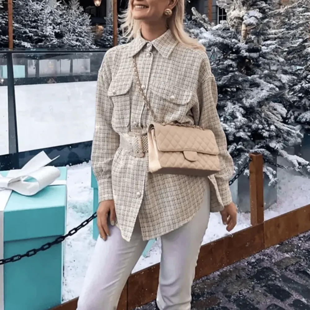 Delores Oversized Vintage Plaid Shirt