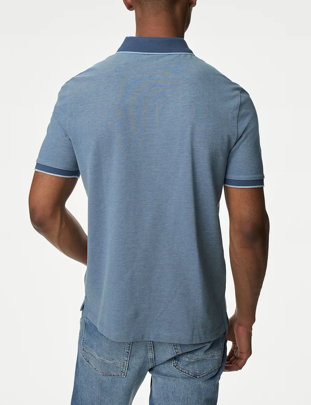 Pure Cotton Tipped Pique Shirt