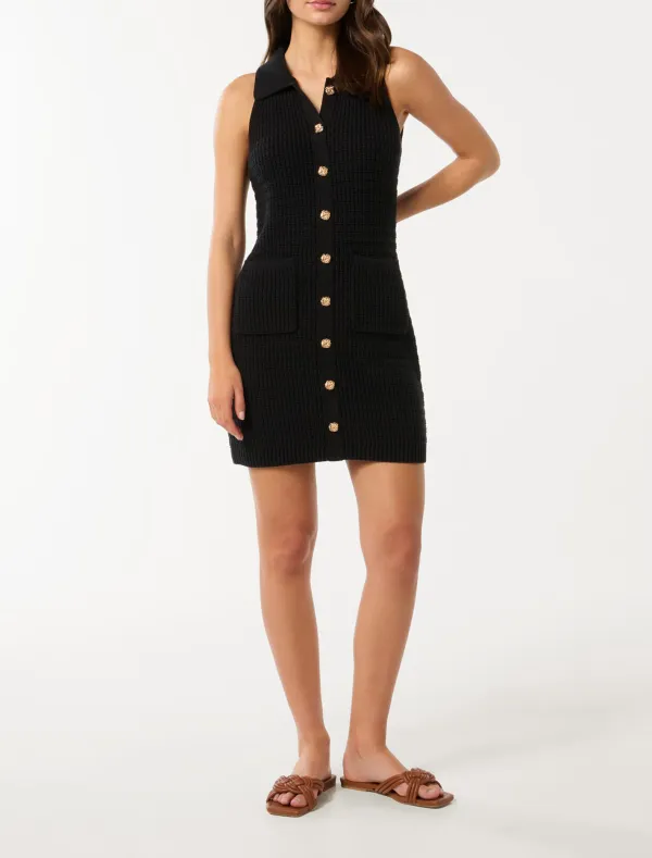 Beck Textured Knit Mini Dress