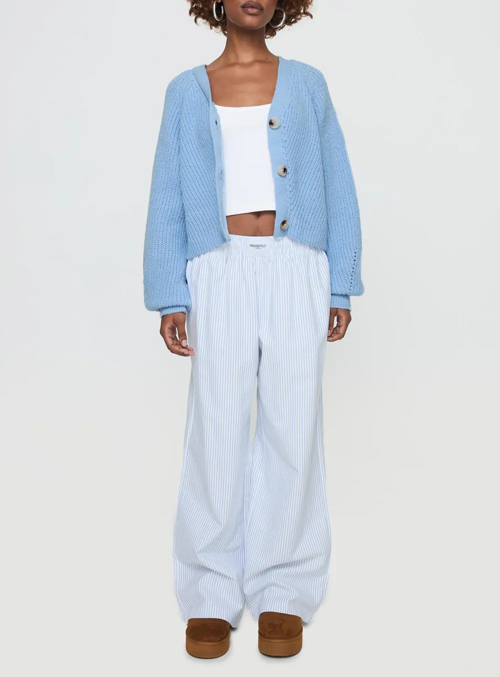 Leskie Cardigan Pale Blue