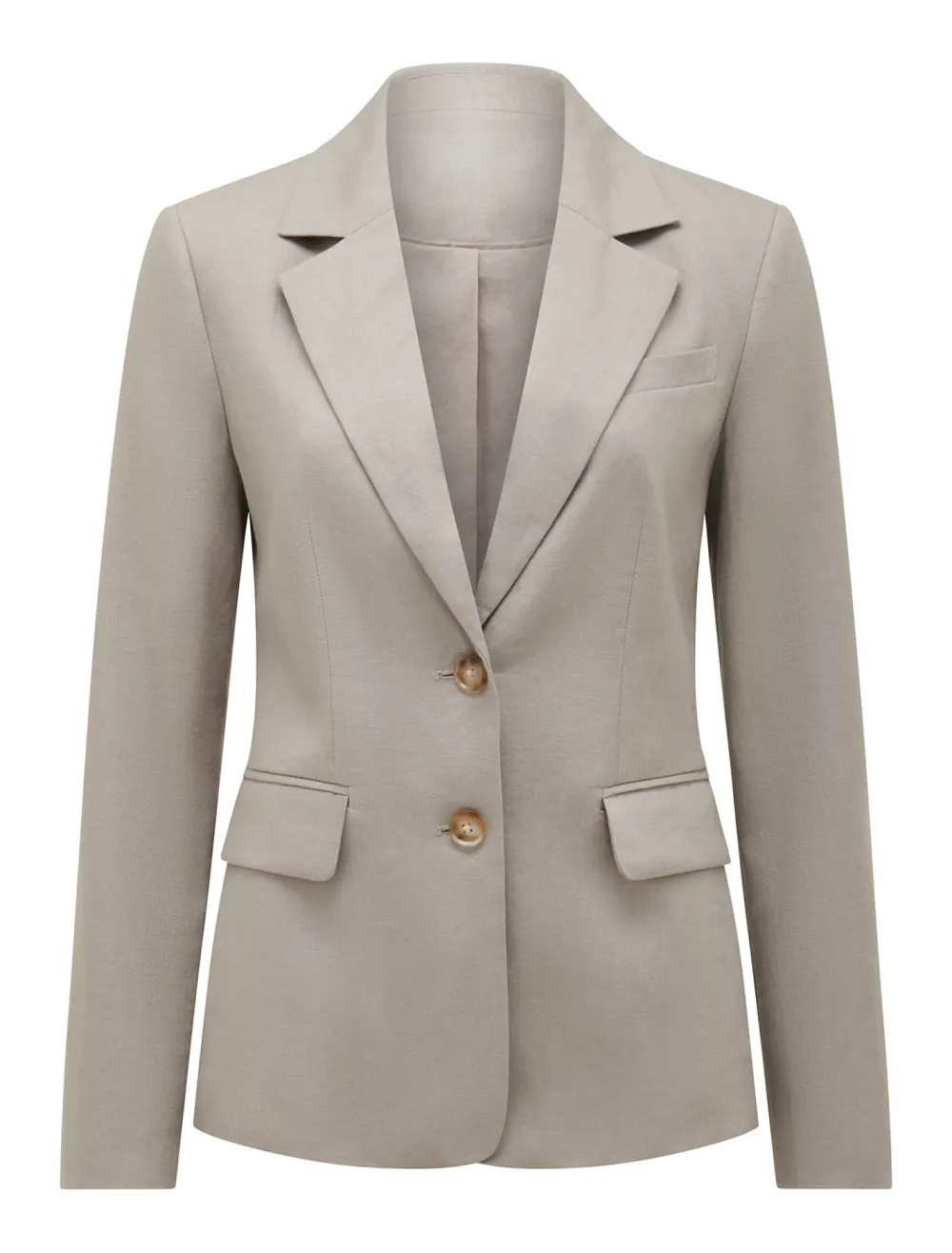 Laura Petite Two Button Linen Blazer