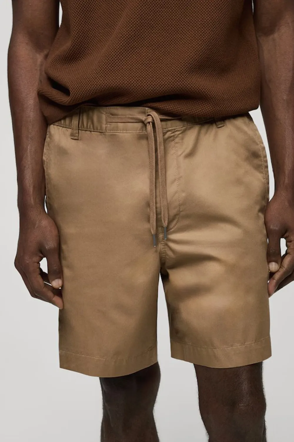 100% cotton drawstring bermuda shorts