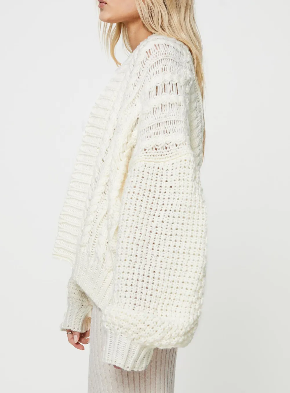 Abner Cable Cardigan Cream