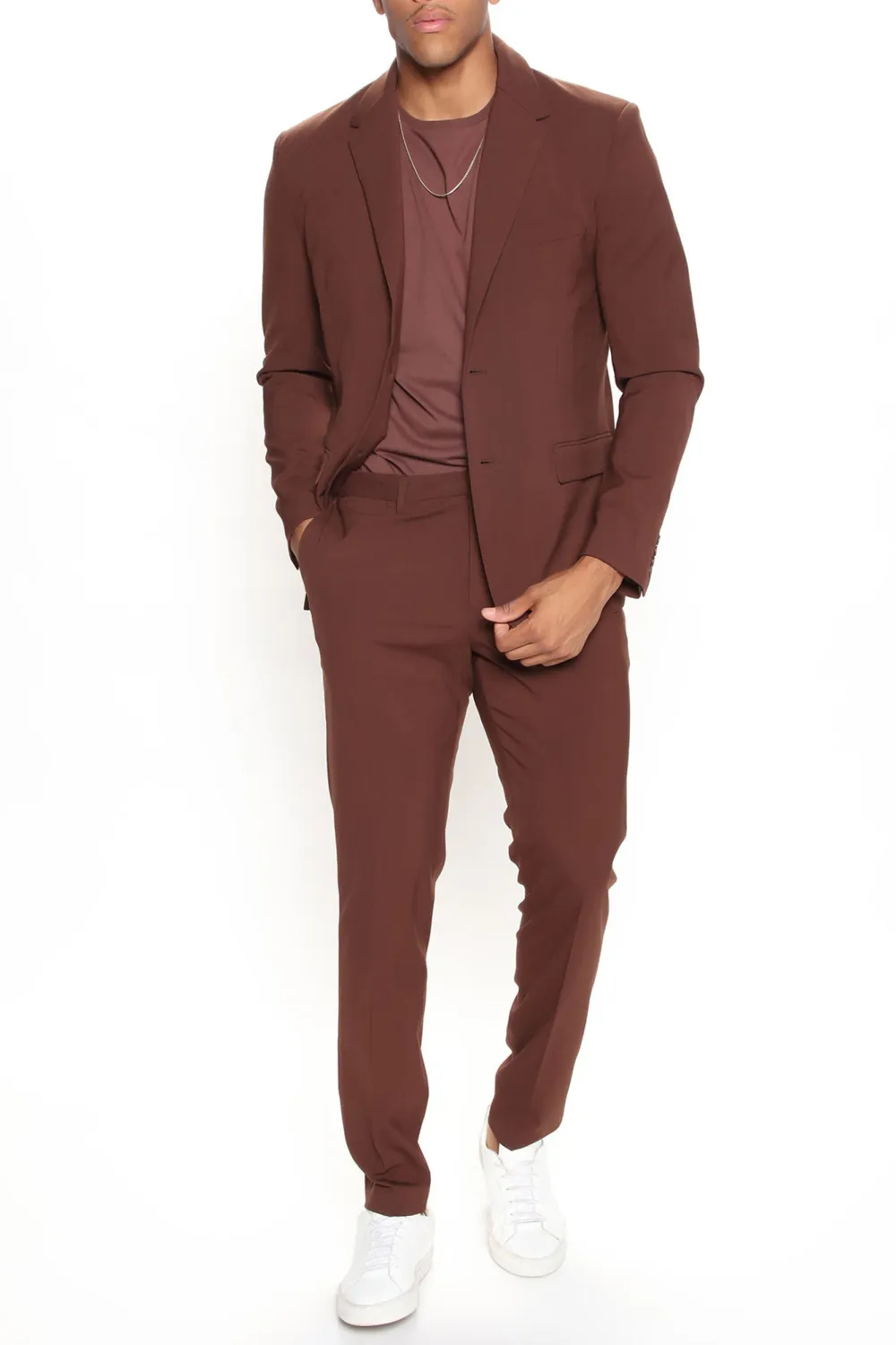 The Modern Stretch Suit Jacket - Brown