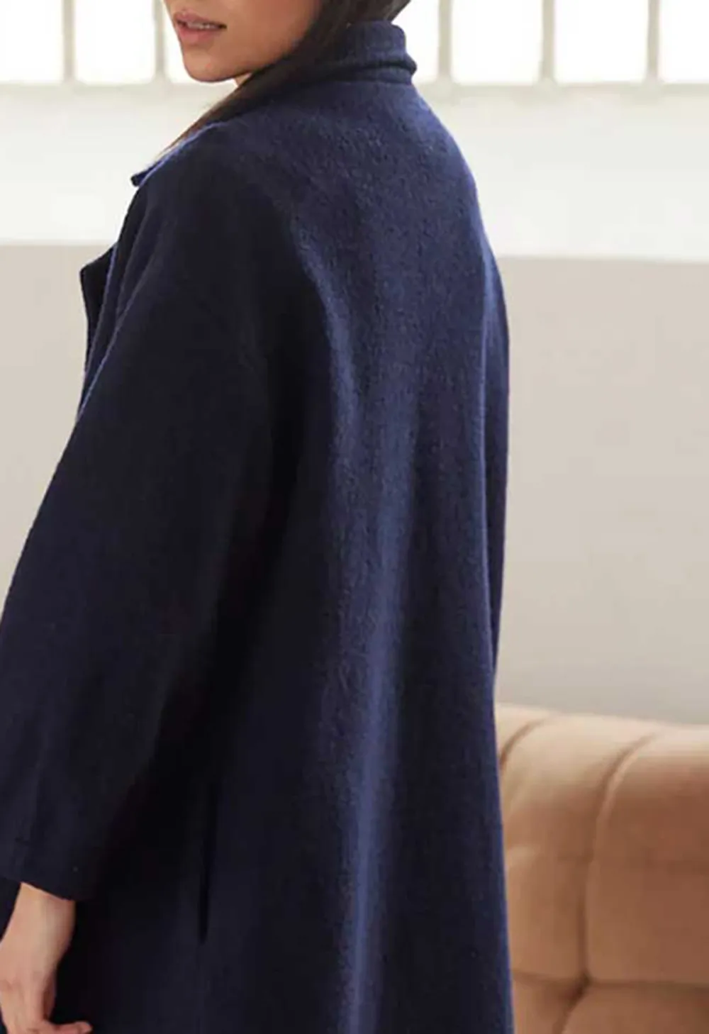 Navy Wool Coat Jacket