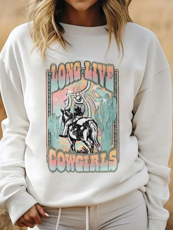 Vintage Country Music Cowgirl Sweatshirt