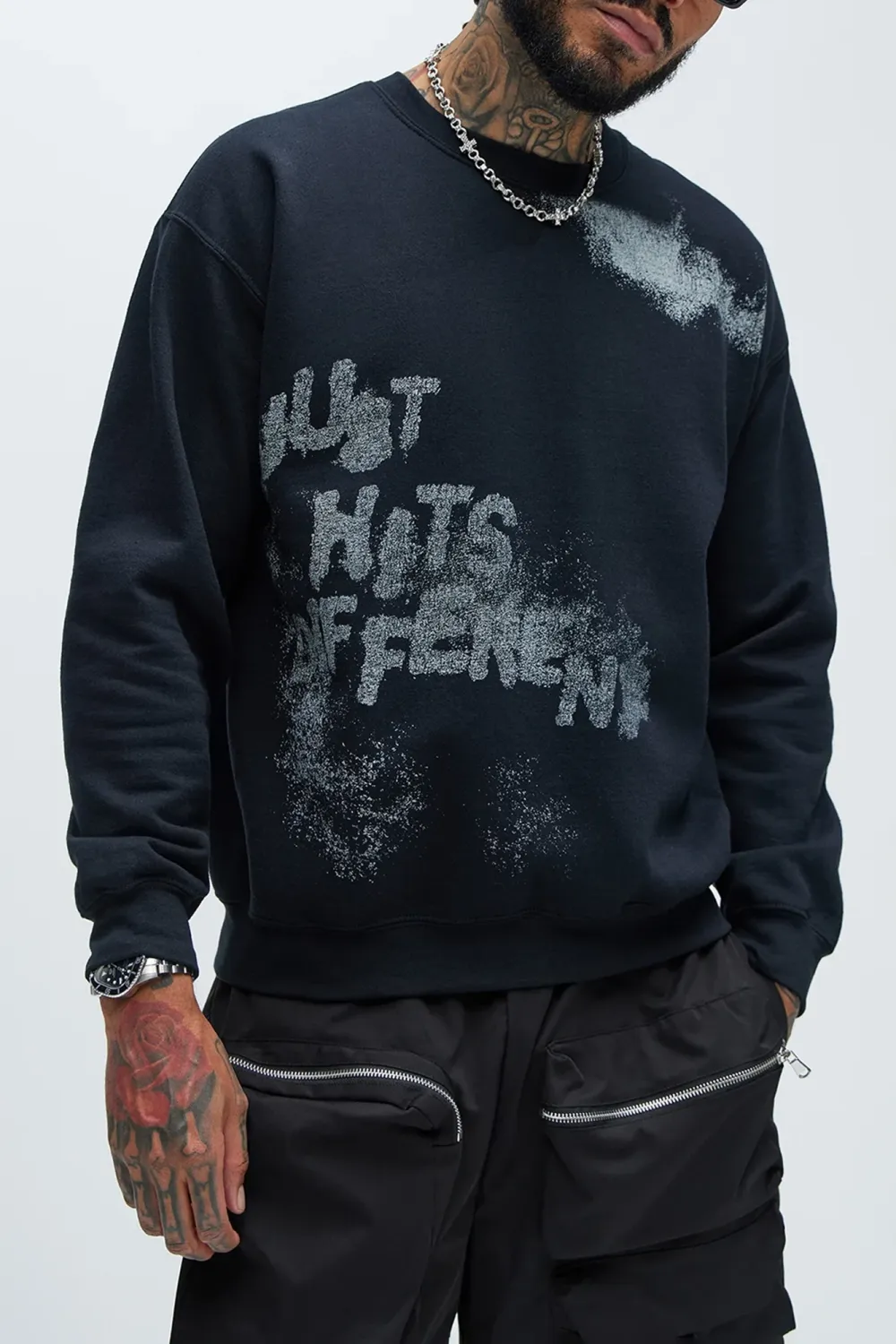 Just Hits Different Sweatshirt - Black