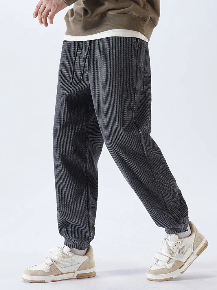 Drawstring Corduroy Pants