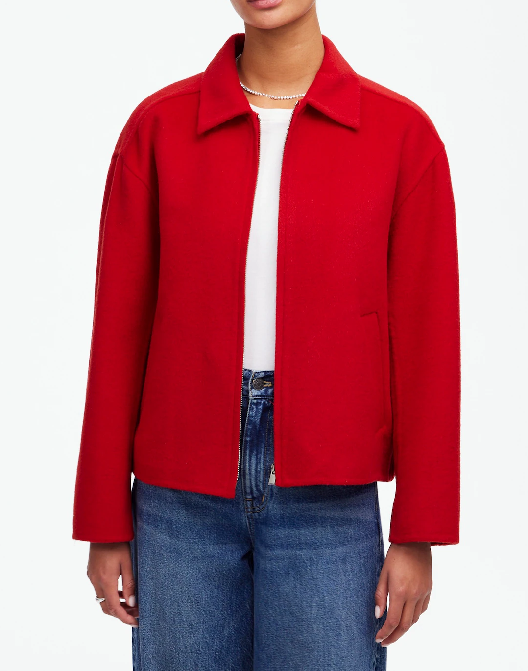 Double-Faced Rounded-Sleeve Jacket