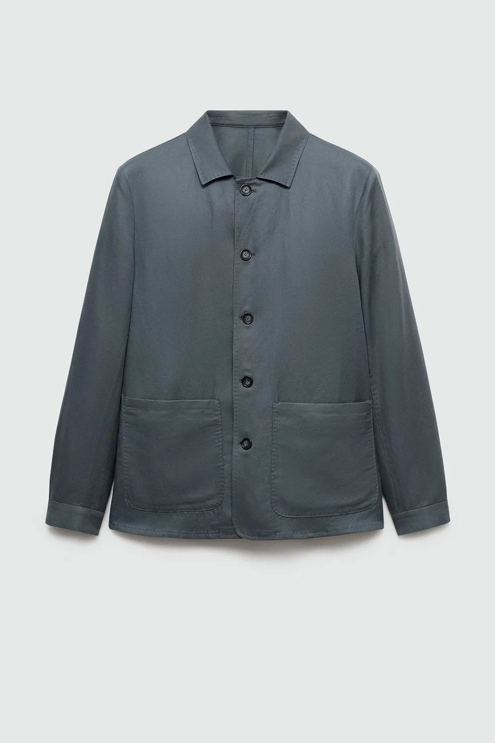 Lyocell linen overshirt with pockets