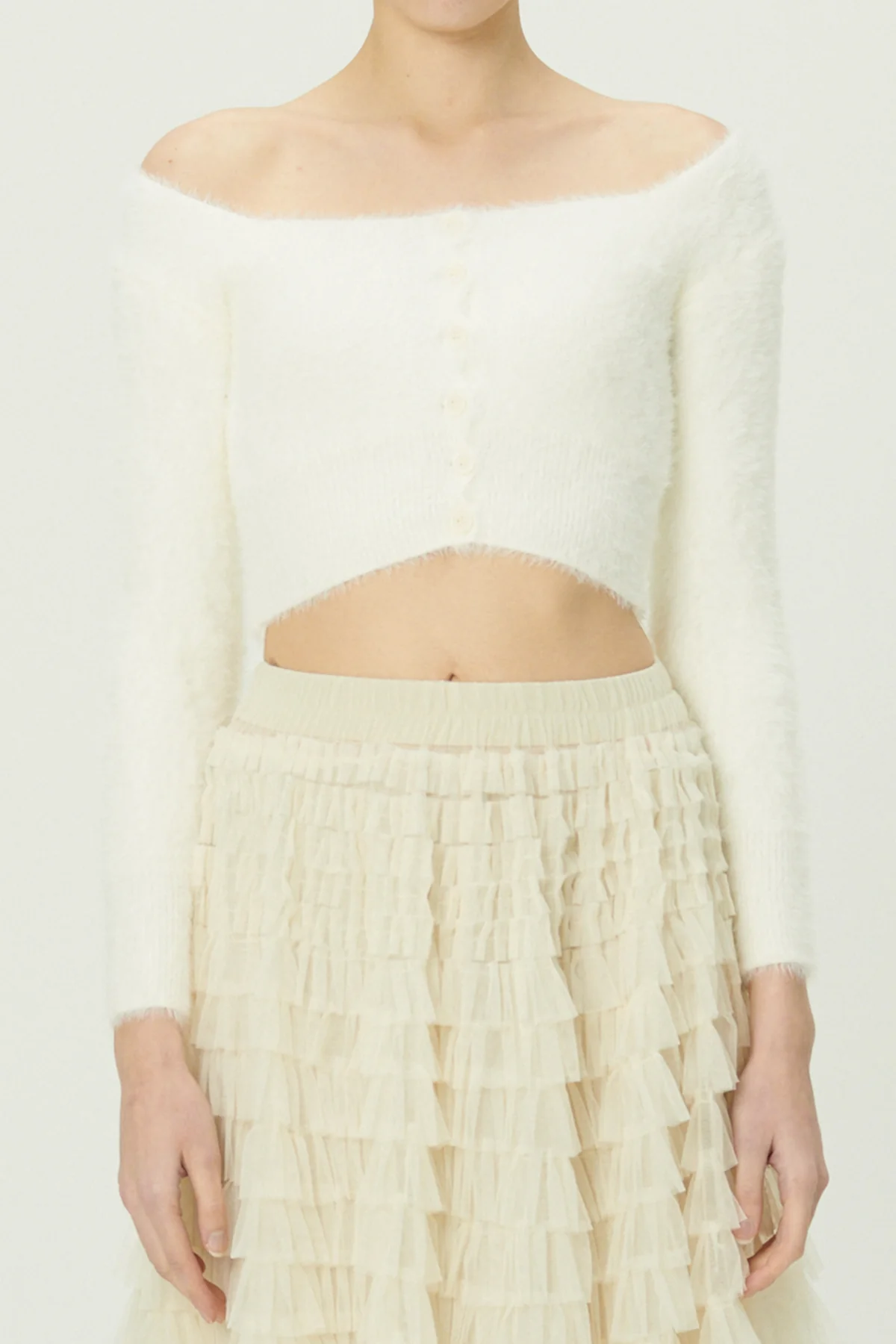 Carmen Fuzzy Crop Cardigan