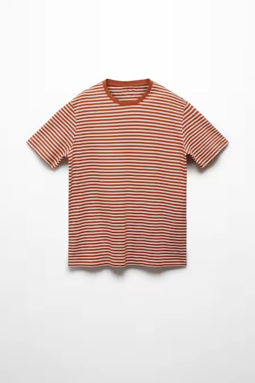 Striped cotton linen-blend T-shirt