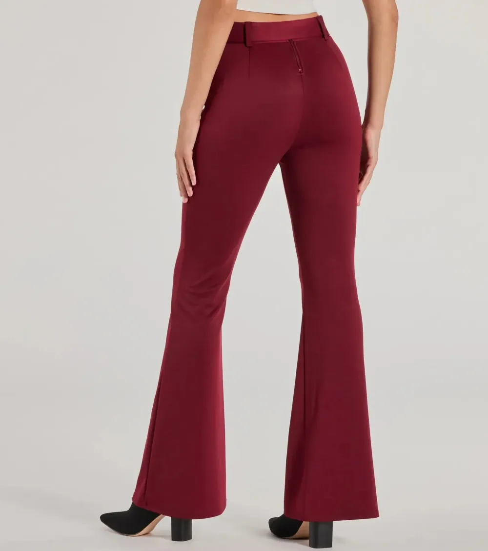 Polished Glam Belted Wide Leg Pants