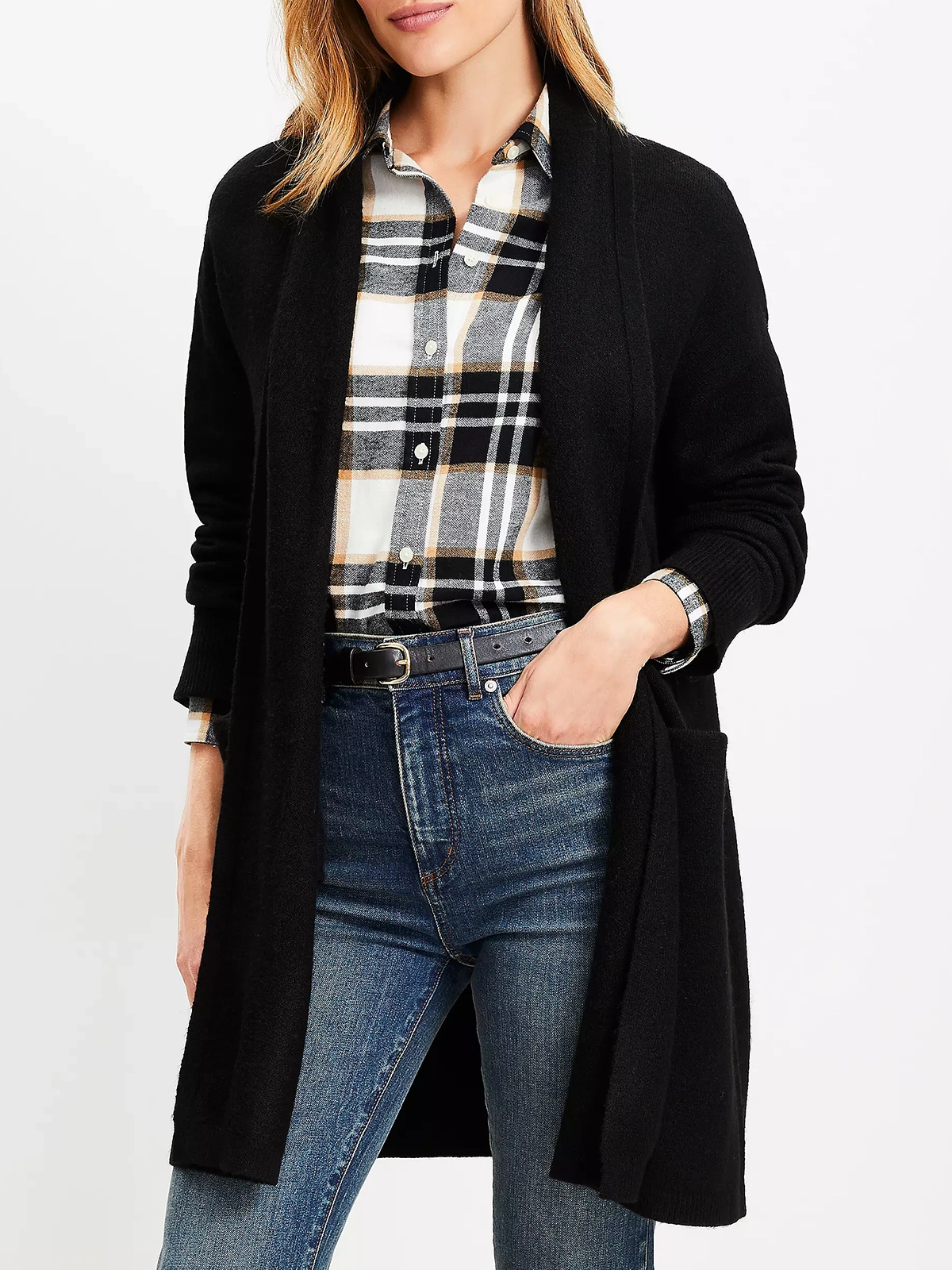 Shawl Open Pocket Cardigans