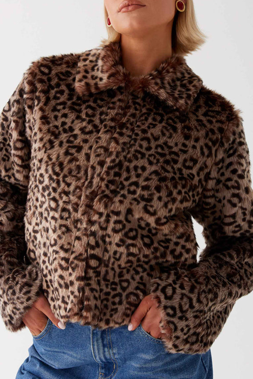 Raleigh Fur Jacket - Leopard