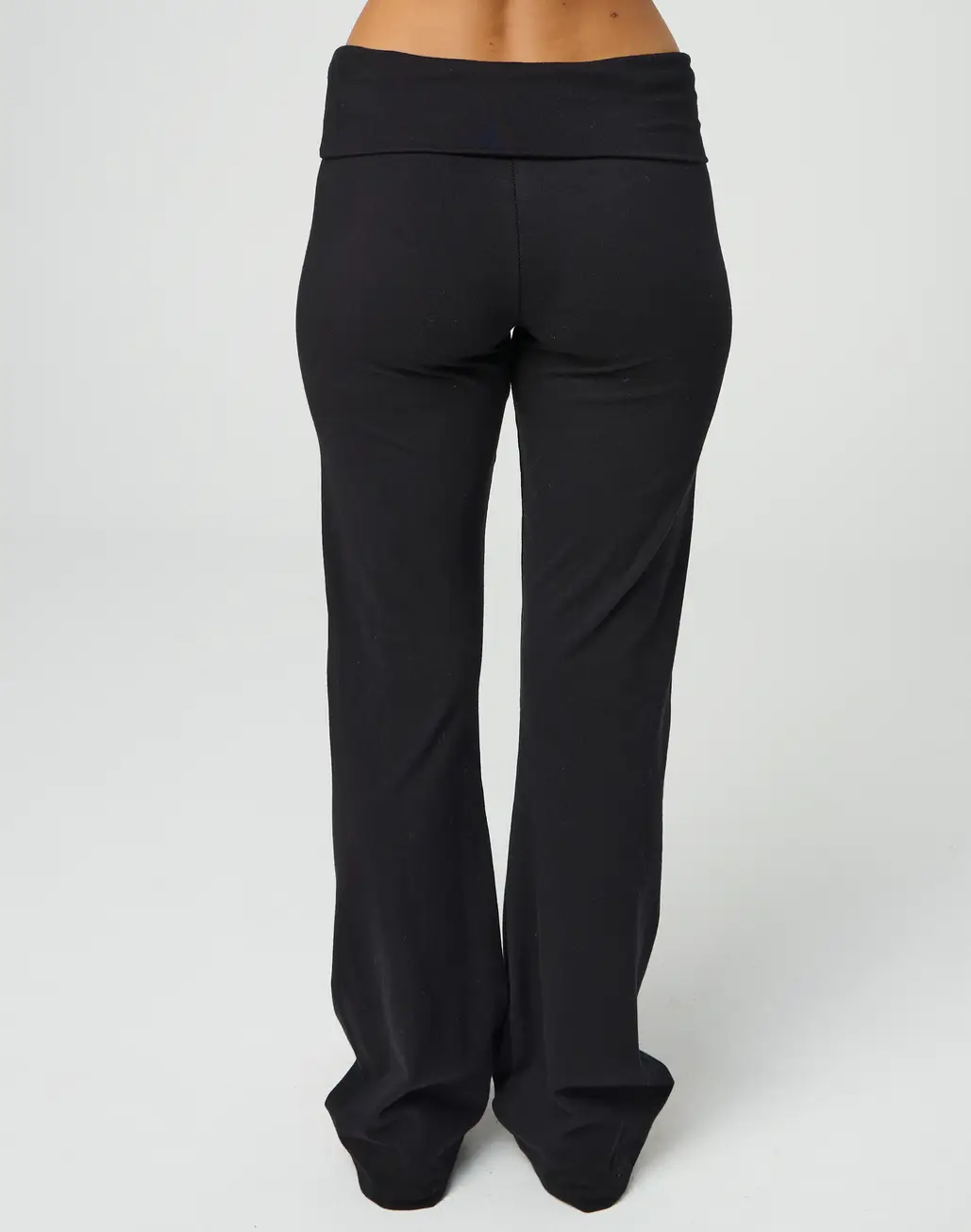 Cotton Foldover Flare Pant