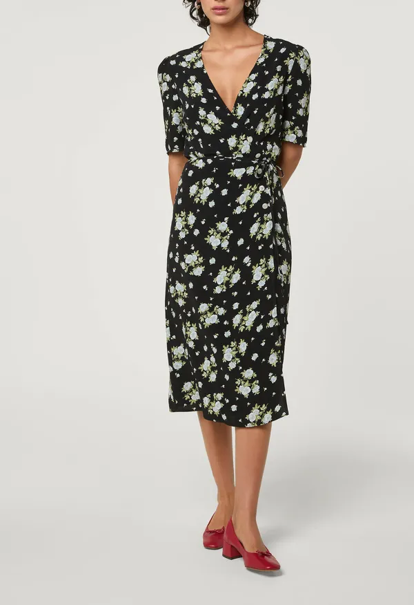 Botanical Print Maxi Dress