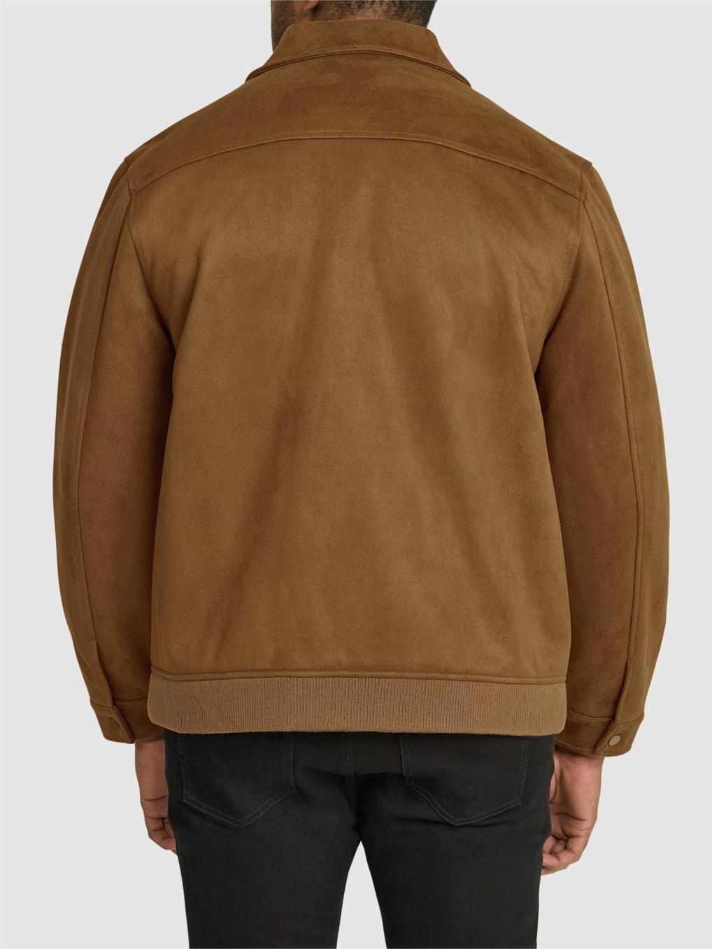 TAN CASEY FAUX SUEDE JACKET