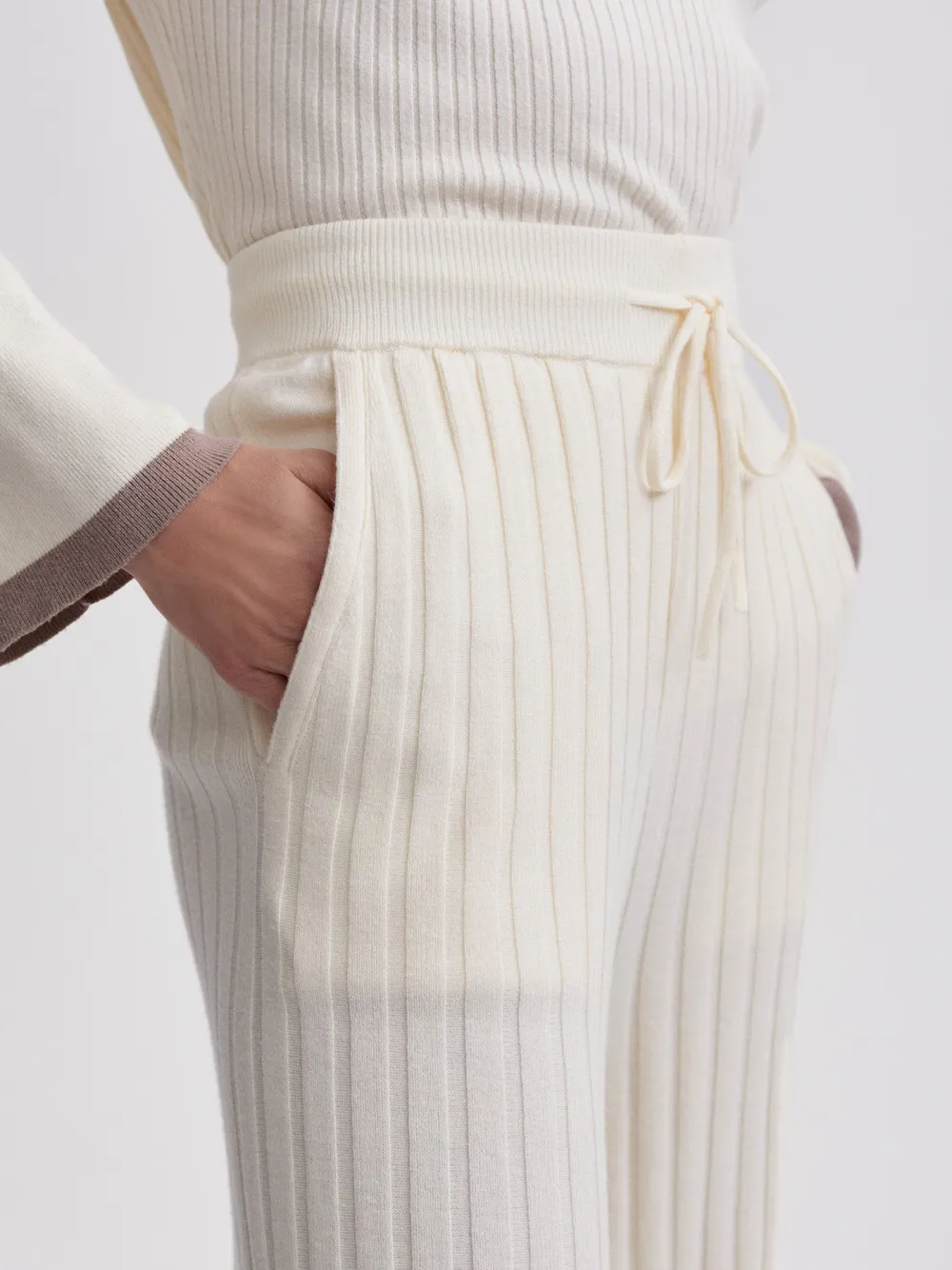 Simeon Wide Rib Knit Trouser