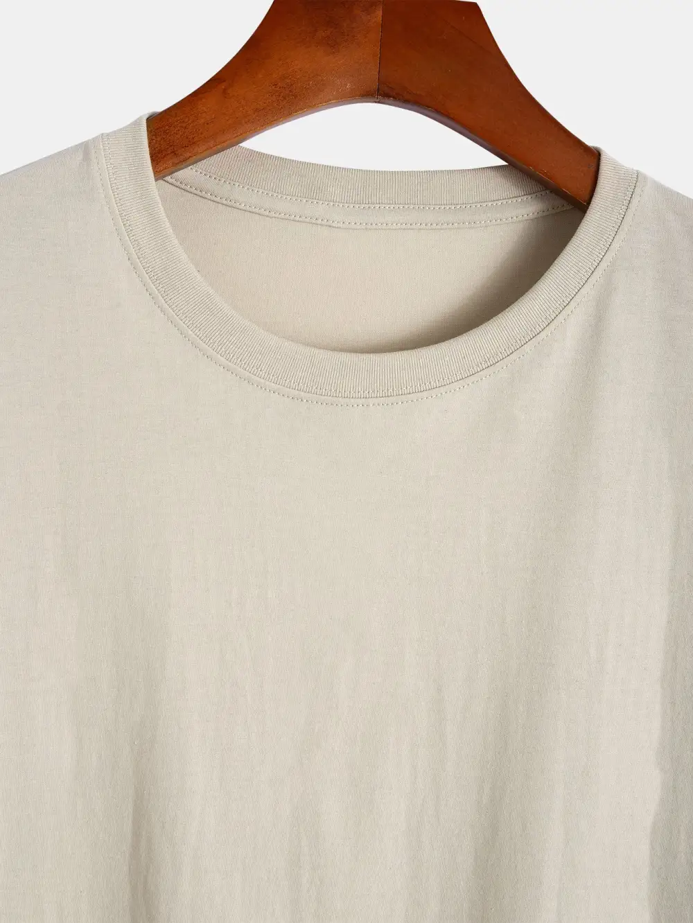 Basic Cotton Arc Hem T-Shirt