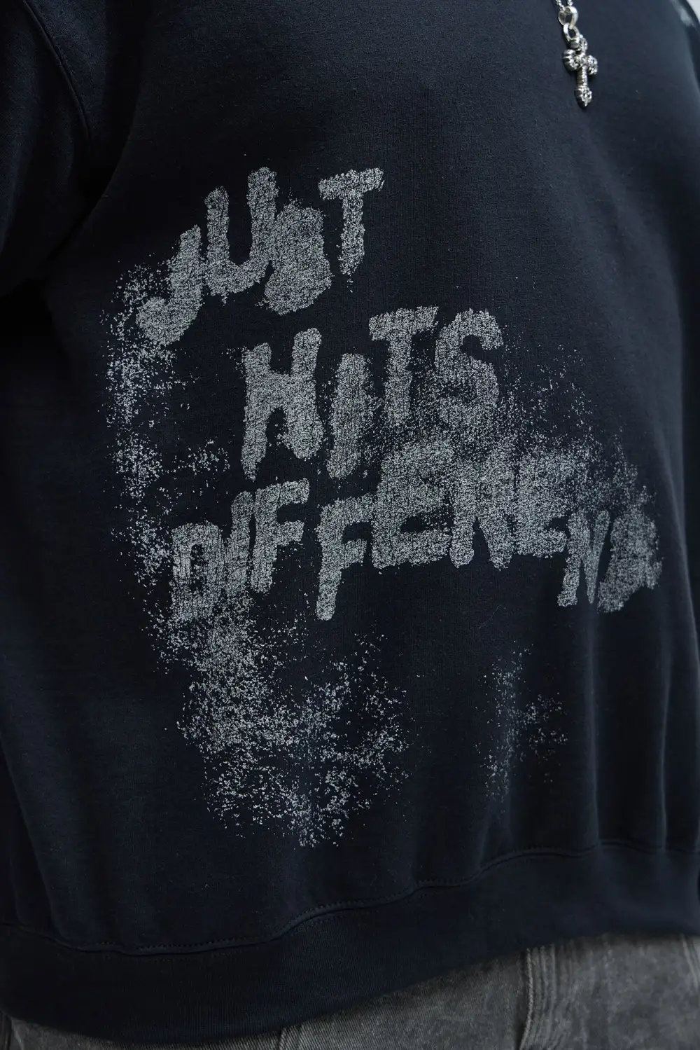 Just Hits Different Sweatshirt - Black