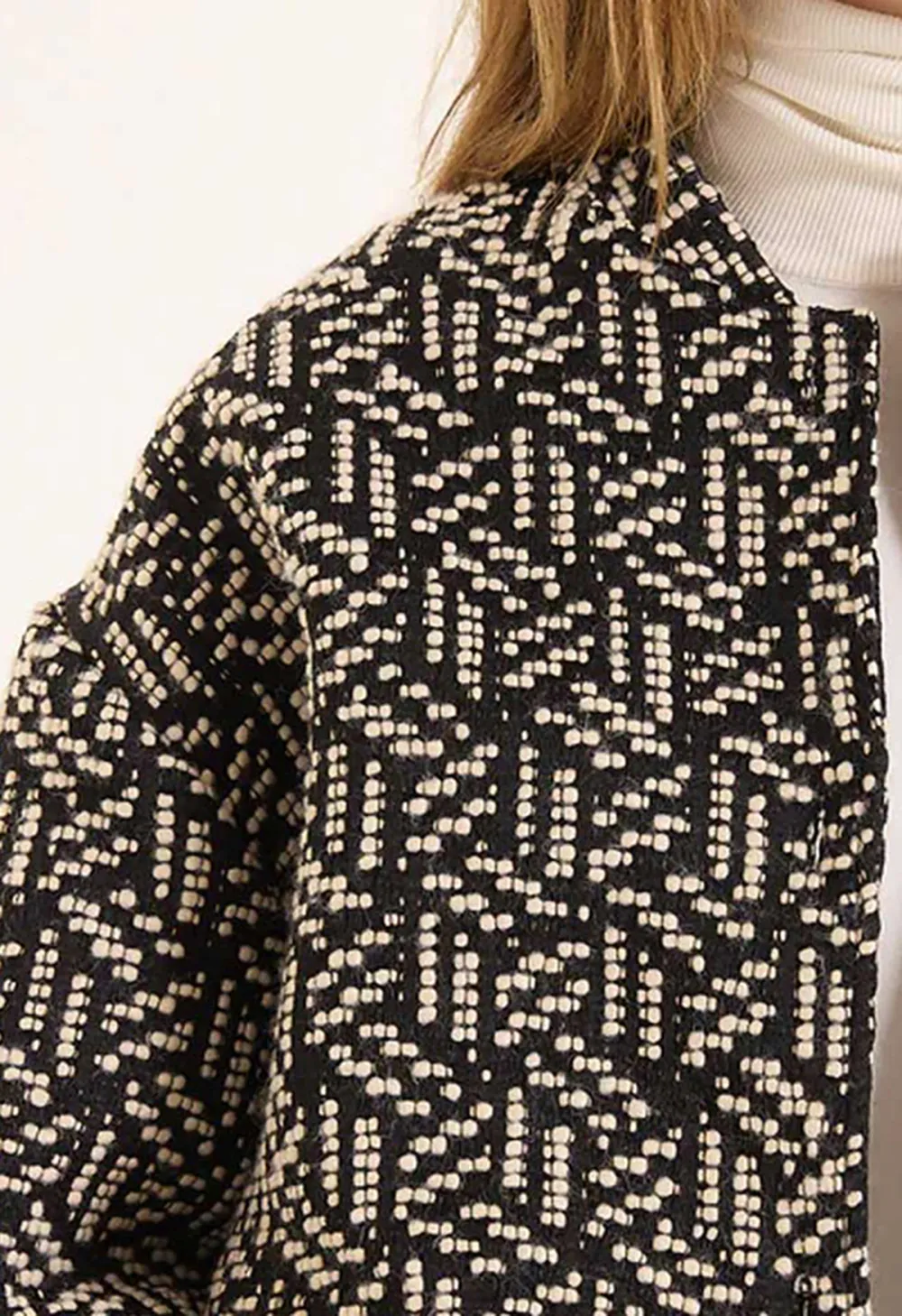 Random Pattern Fashion Coat