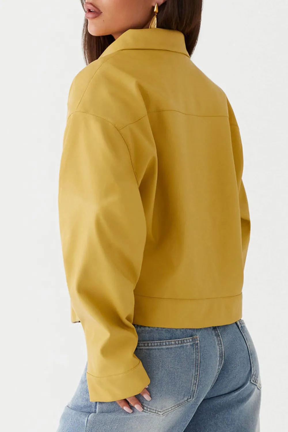 Elara Oversized Jacket - Yellow