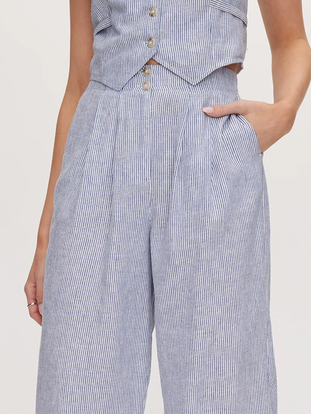 Luna Stripe Linen Blend Pant