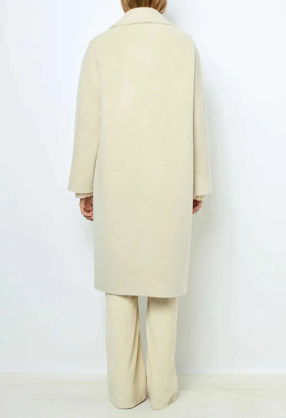 Ecru Wool Coat Jacket