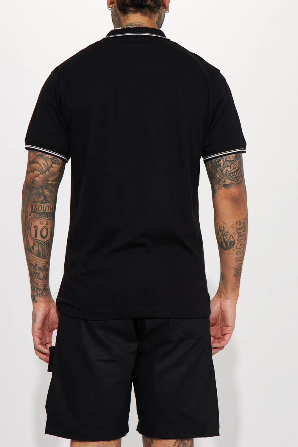 One Shot Short Sleeve Polo - Black