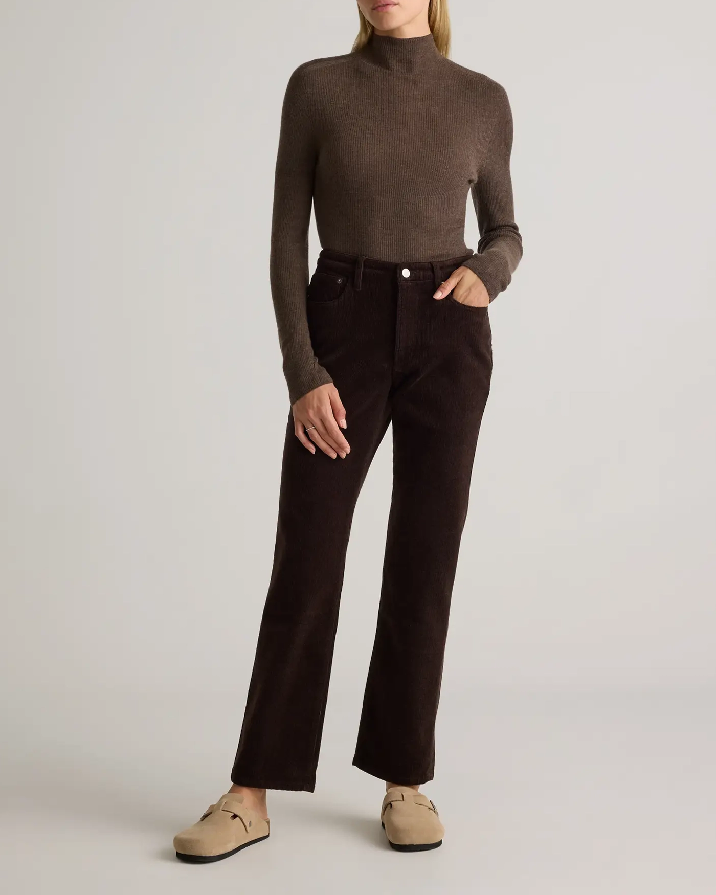 Organic Stretch Corduroy Straight Leg Pants