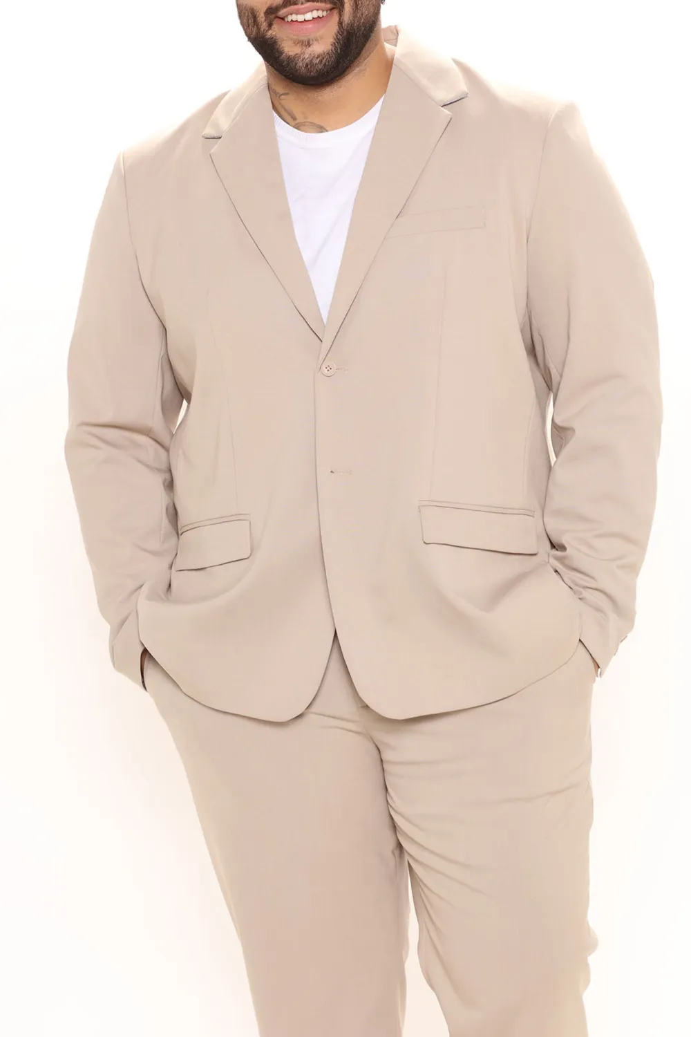 The Modern Stretch Suit Jacket - Tan