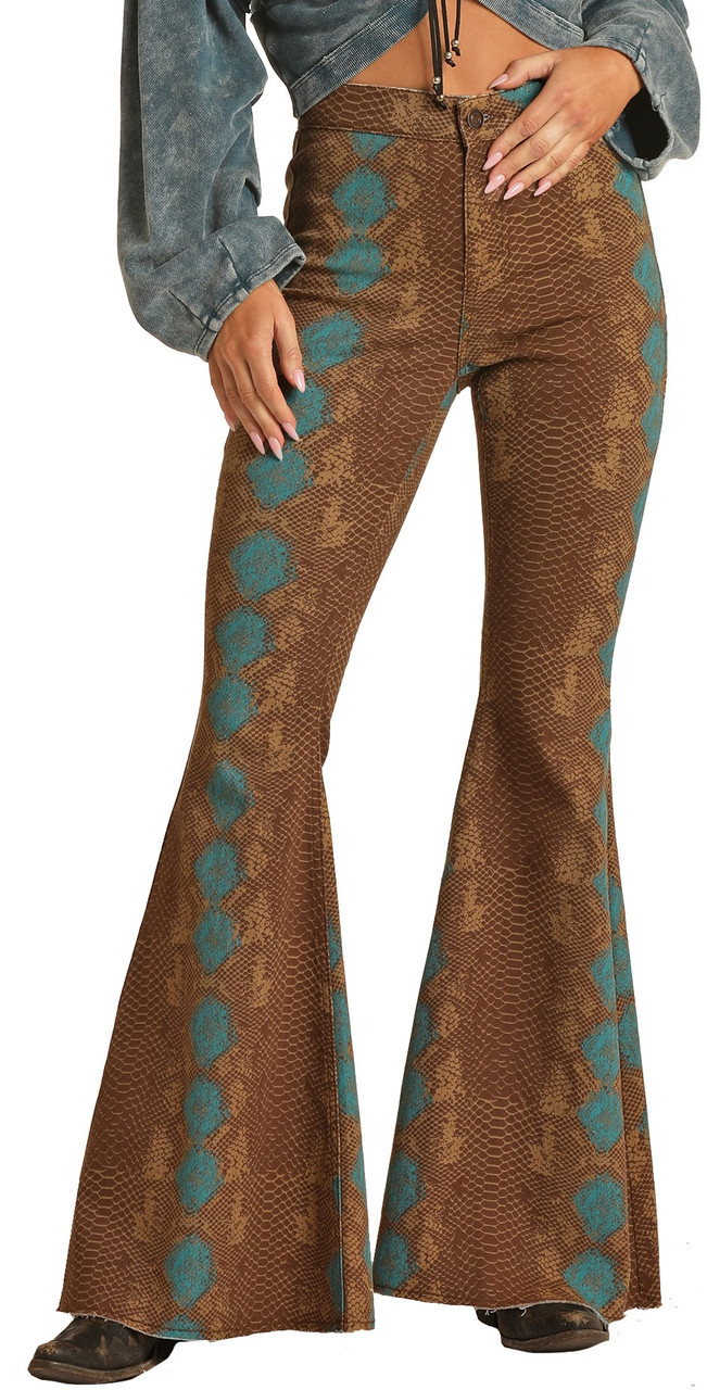 Serpentine print jeans