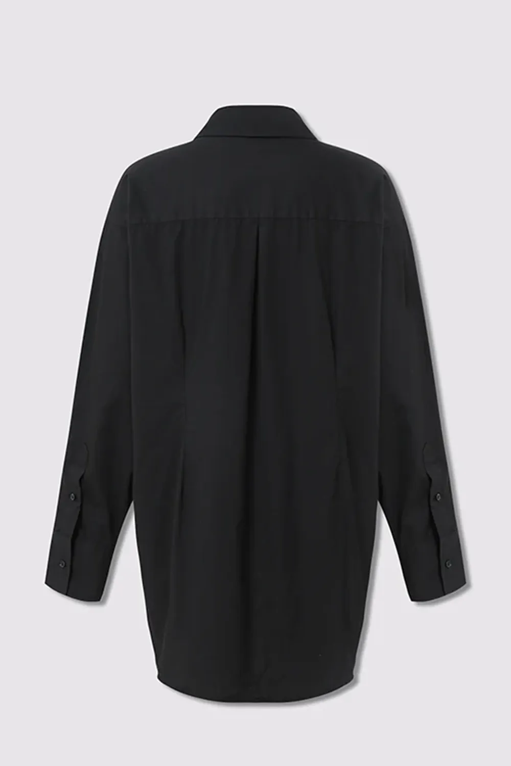 California Black Poplin Oversized Shirt