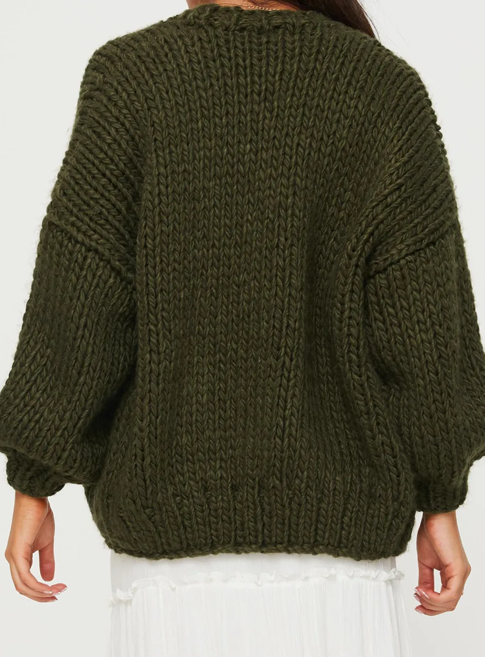 Lester Knit Cardigan Olive