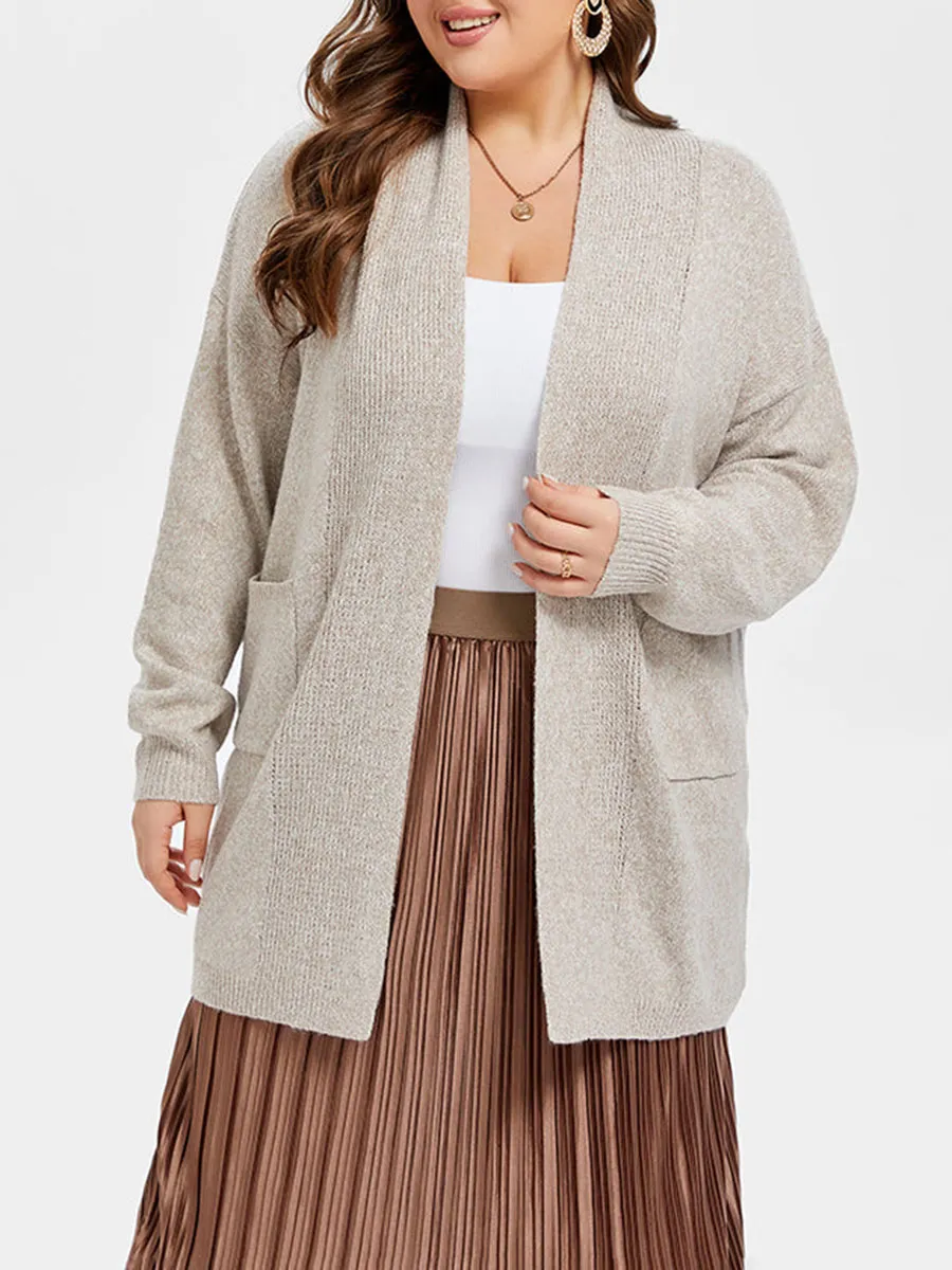 Shawl Collar Dual Pocket Cardigan