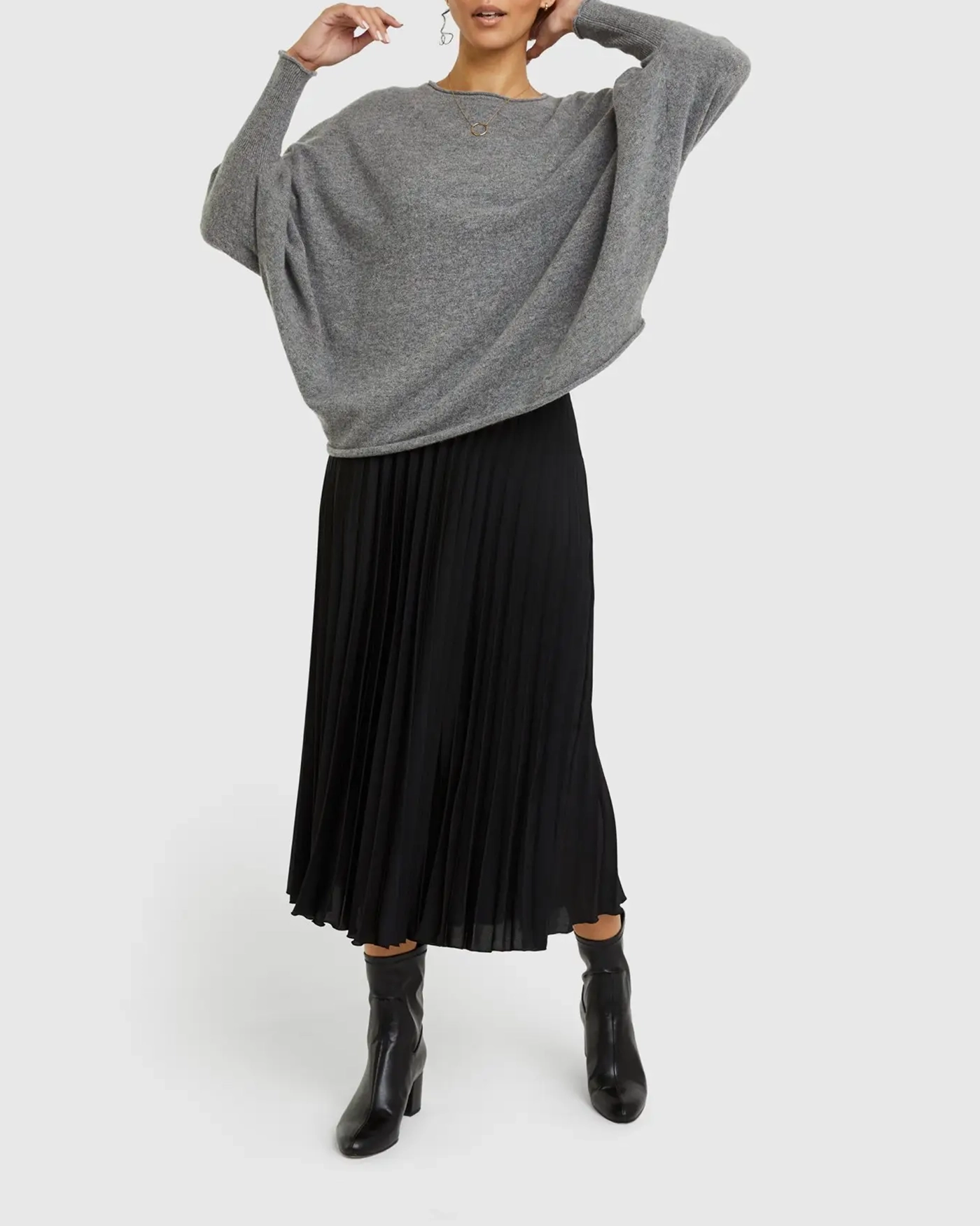 Batwing Mongolian Cashmere Sweater